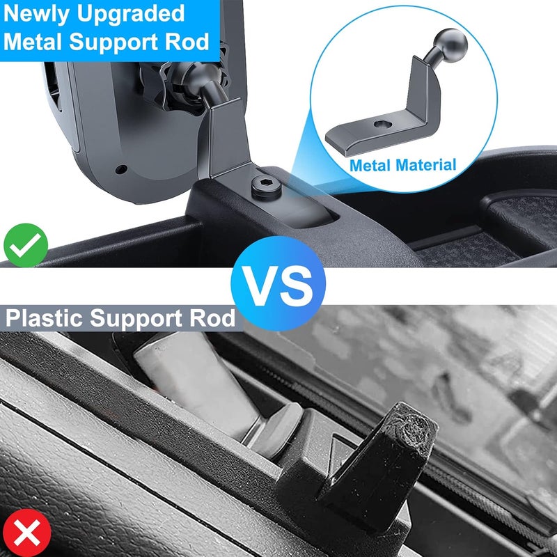 DIAMOOKY Phone Mount for Jeep Wrangler JL JLU 2018-2023 and Gladiator JT 2020 2021 2022 2023 Multi-Mount Dash Phone Holder with Extension Arm Storage Tray Interior Accessories, Not for Wrangler 4xe - Image 4